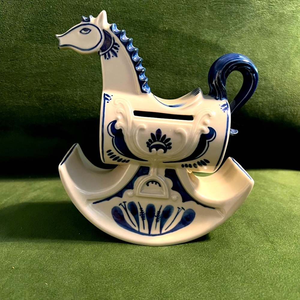 Vintage Rosenthal Germany Studio Line Björn Wiinblad Piggy Bank Rocking Horse